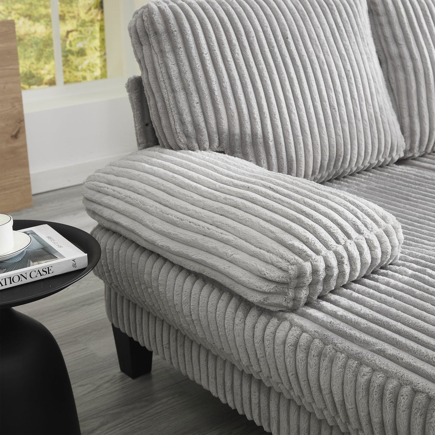 NEW U-Shaped Couch with Oversized Seat,4-Seat Sofa  with Double Chaise,Comfortable and spacious indoor furniture for Living Room,Apartment