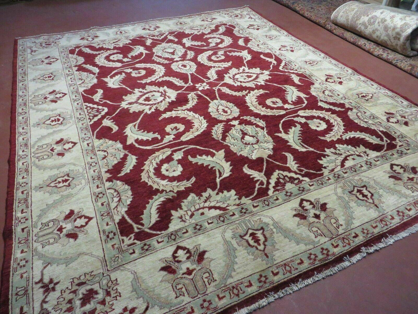 USED 8' X 10' Vintage Fine Handmade Peshawar Agra Chobi Rug