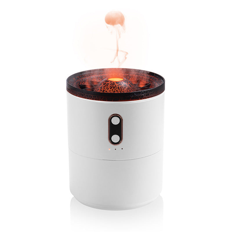 NEW Volcanic Flame Aroma Essential Oil Diffuser USB Portable Jellyfish Air Humidifier Night Light Lamp Fragrance Humidifier