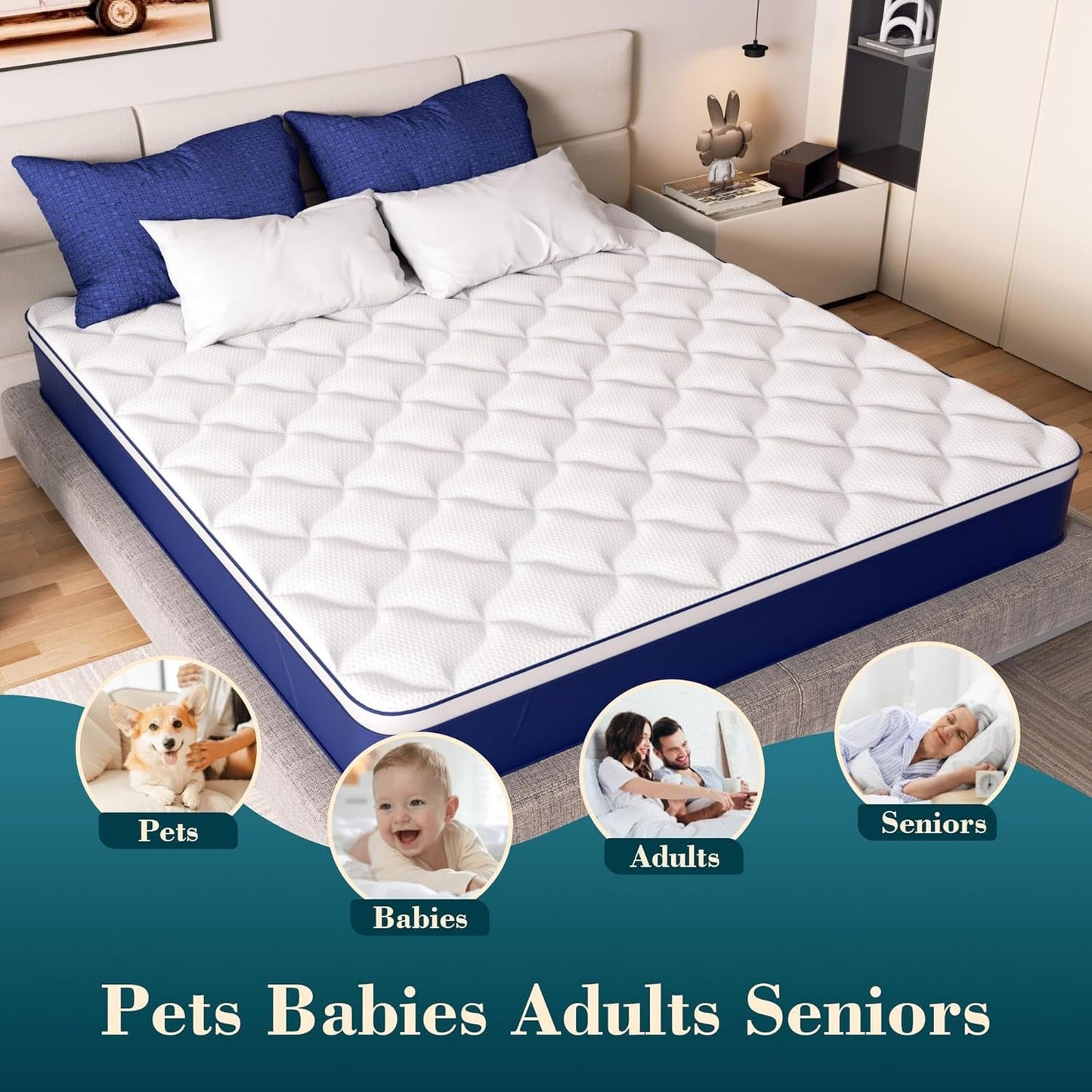 NEW Queen Hybrid Mattress Featuring Pocket Springs GelMemoryFoam