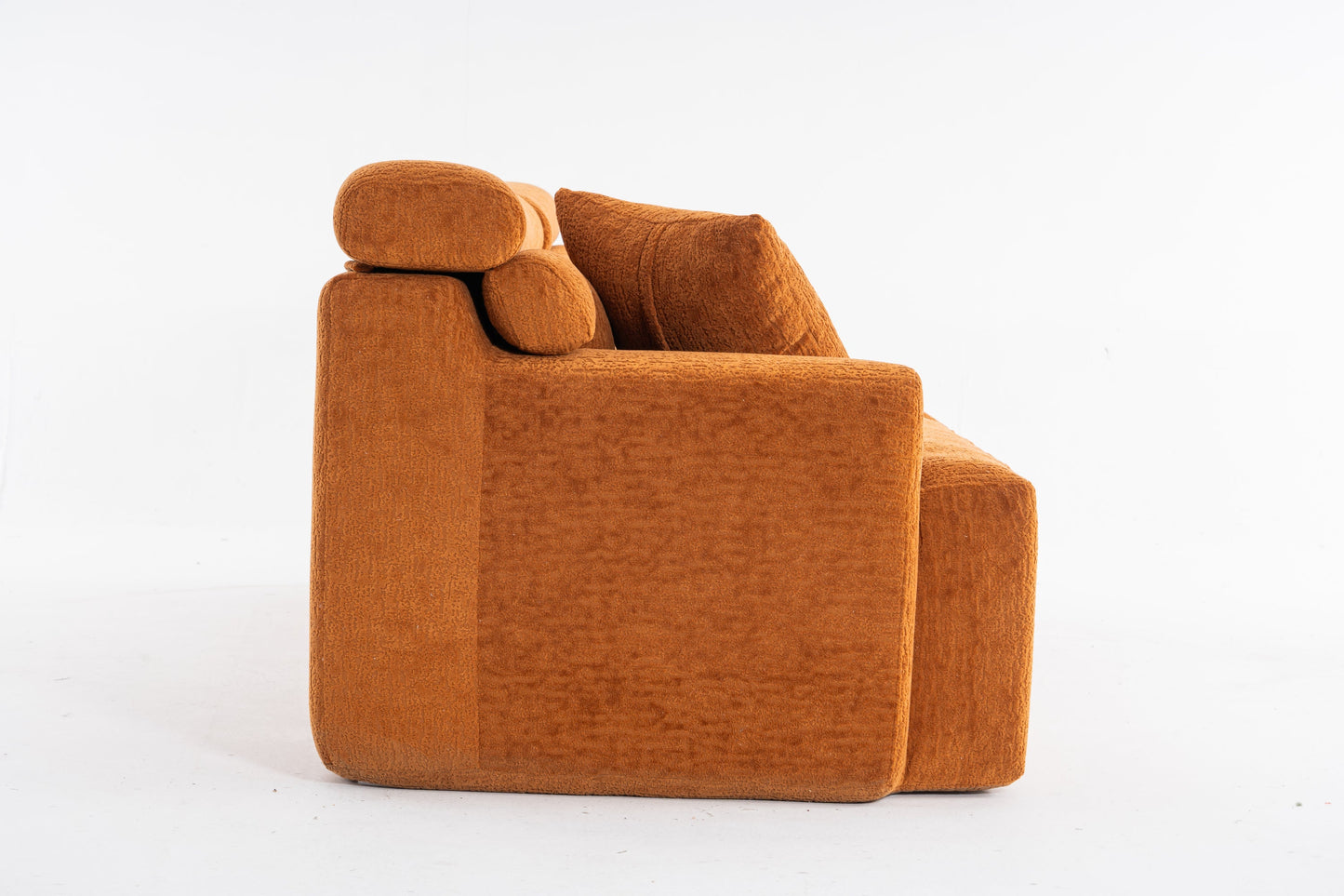 NEW Reconfigurable Amber Orange 4-Seater Sectional Sofa