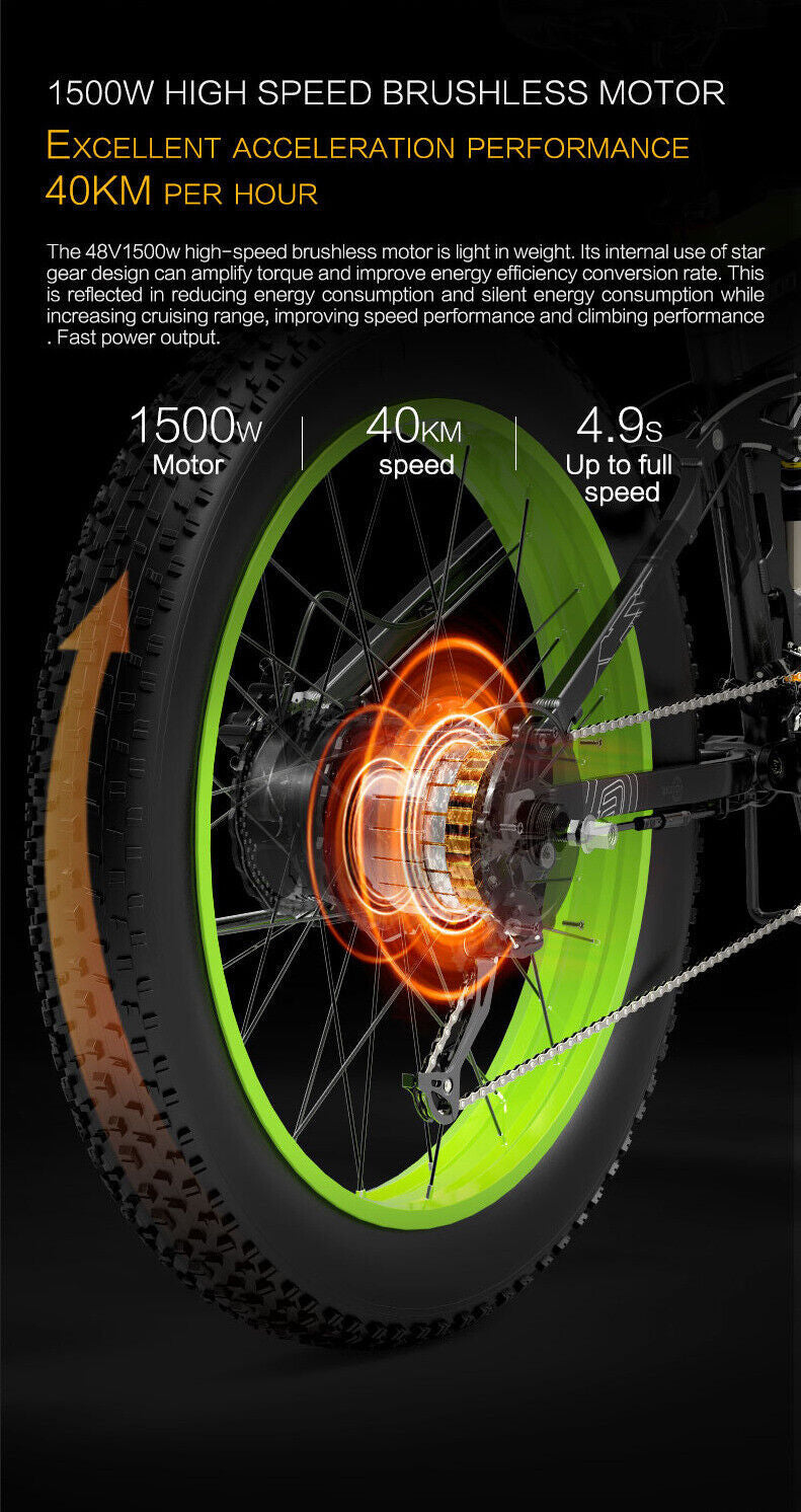 NEW Bezior X1500 E-Bike Aluminum Alloy 48v 1500W Electric Bike Bicycle