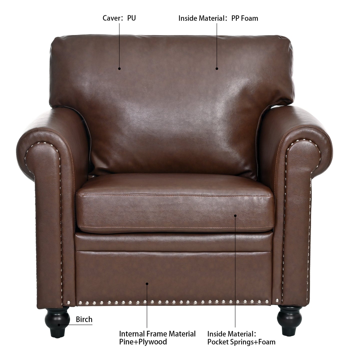NEW Single Seater Button Head Accent Arm Chair