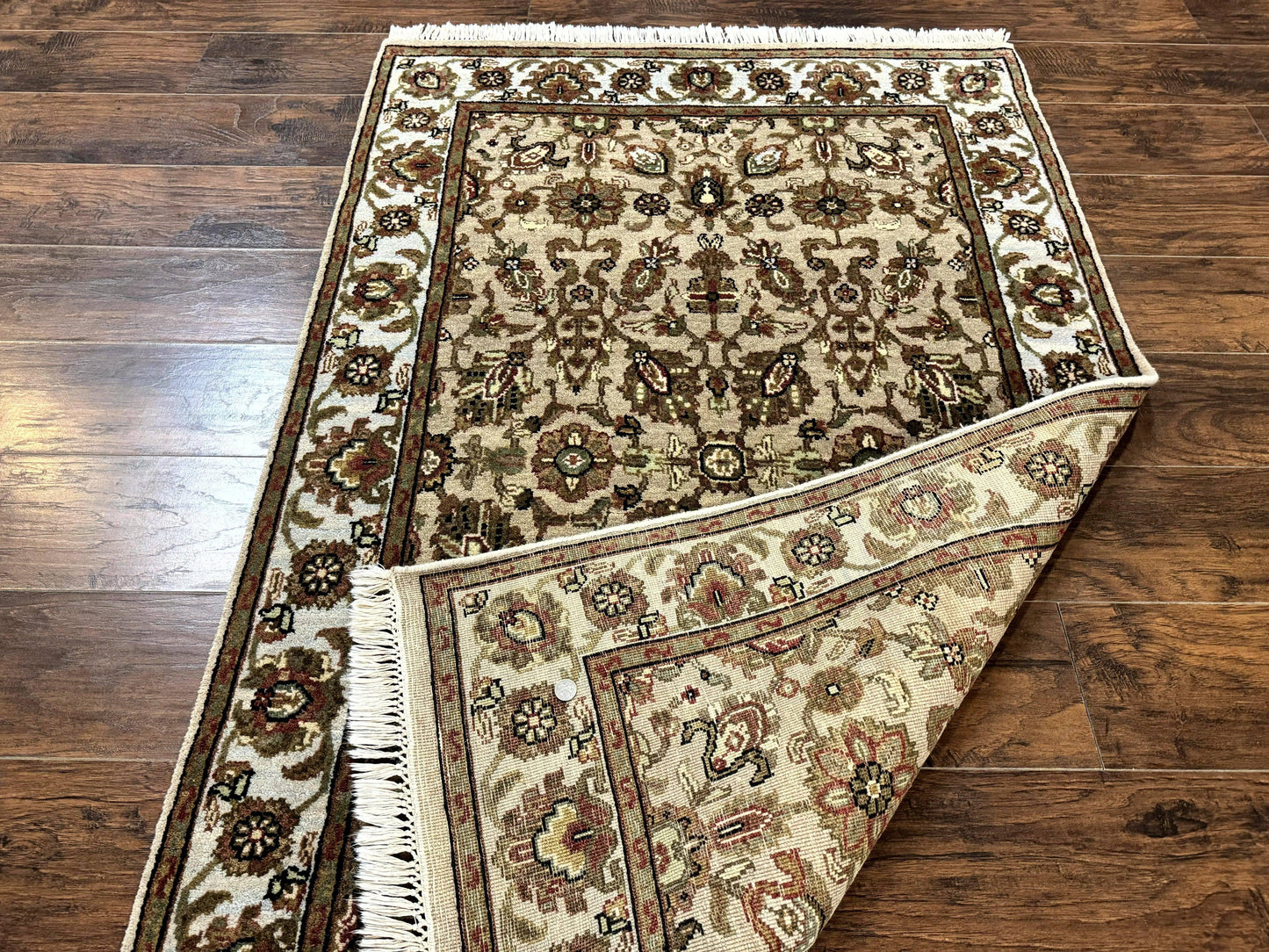 USED Pak Persian Rug 4x6, Floral Allover Vintage Oriental Carpet, Handmade Wool Rug