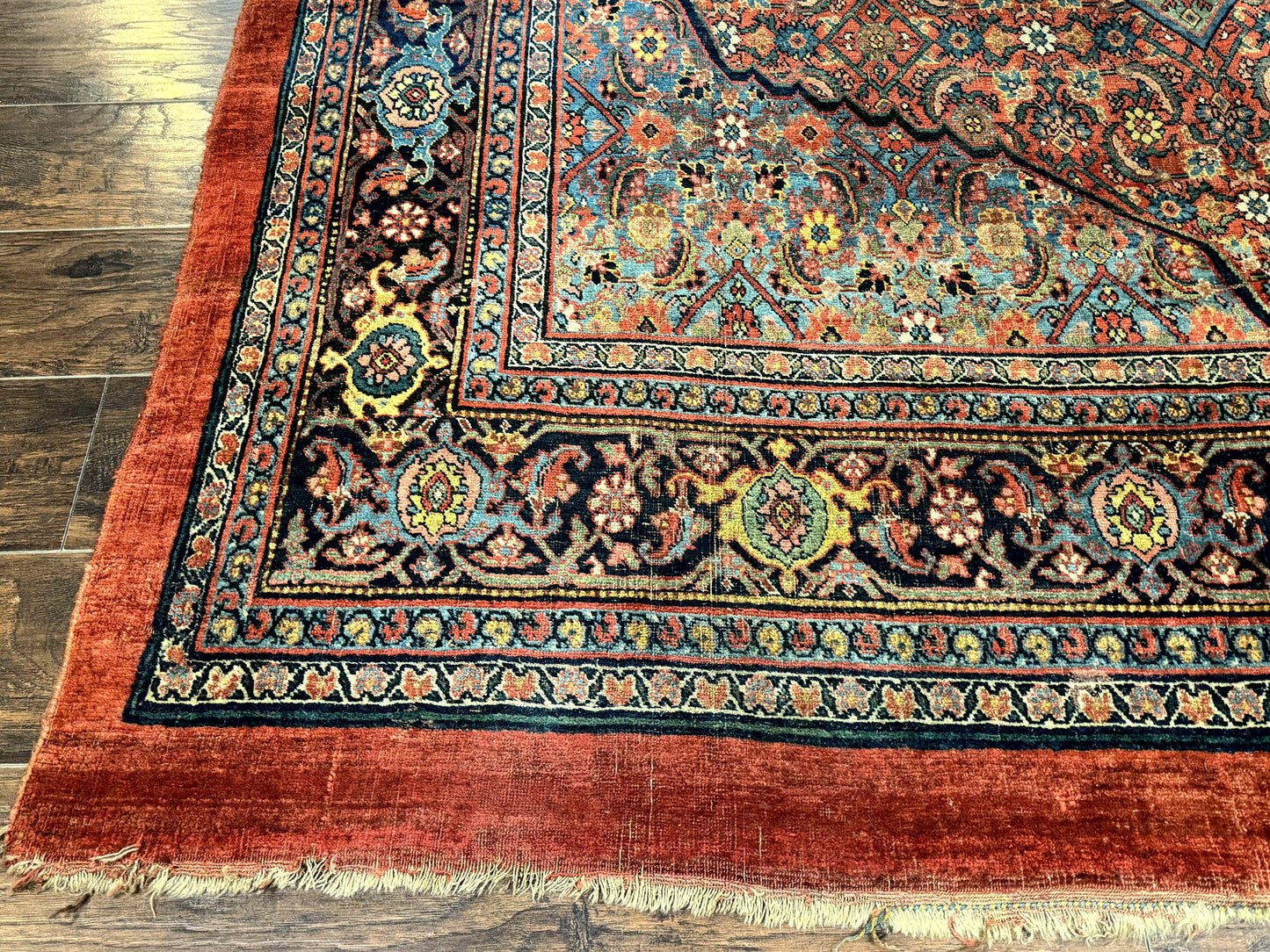 USED Antique Persian Bijar Rug 7x15