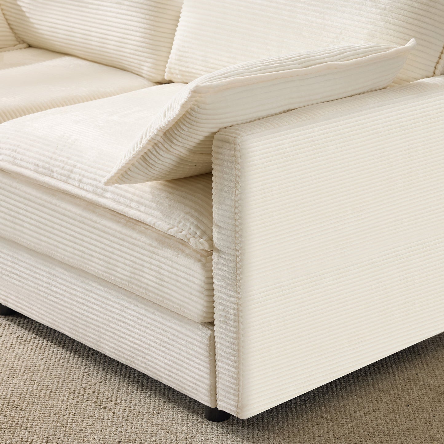 NEW 69' PLUSH Cloud Loveseat Modular 2-Seater Sectional Sofa