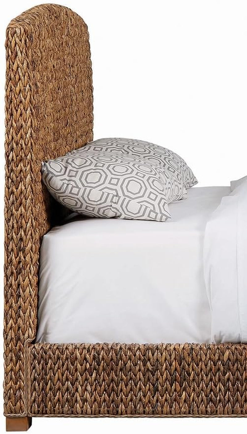 NEW Hand Woven Banana Leaf Queen Size Headboard Amber