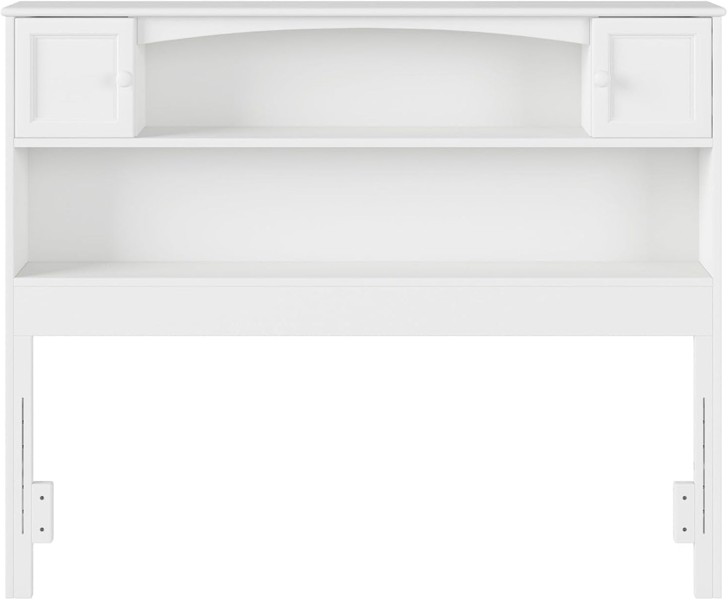 NEW Newport Full Size Bookcase Headboard With Charger White
