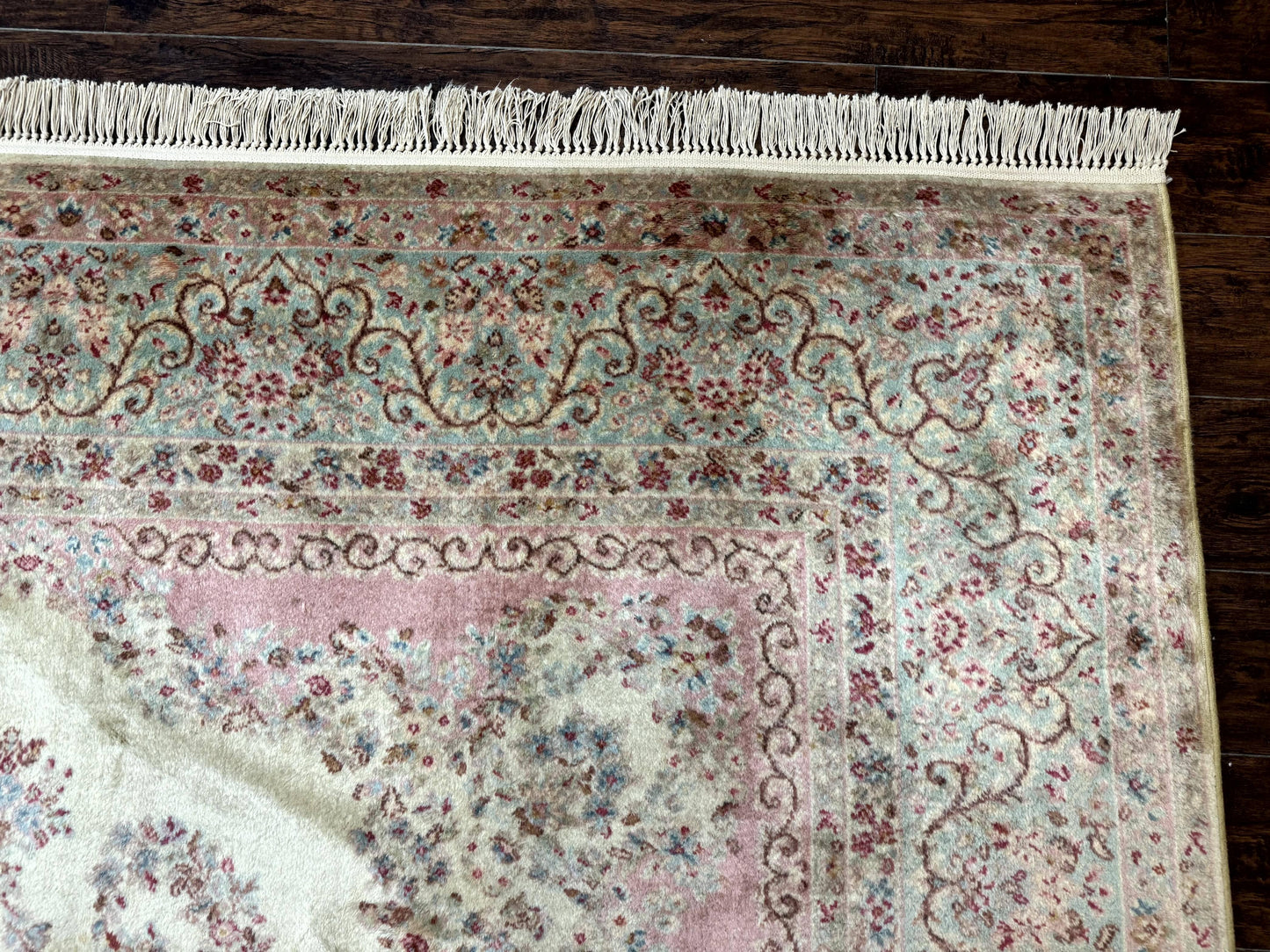 USED Karastan Rug 8.8 x 12, Pastel Ivory Kirman Rug #784, Wool Karastan Carpet, Original 700 Series, Vintage Karastan Area Rug, Discontinued