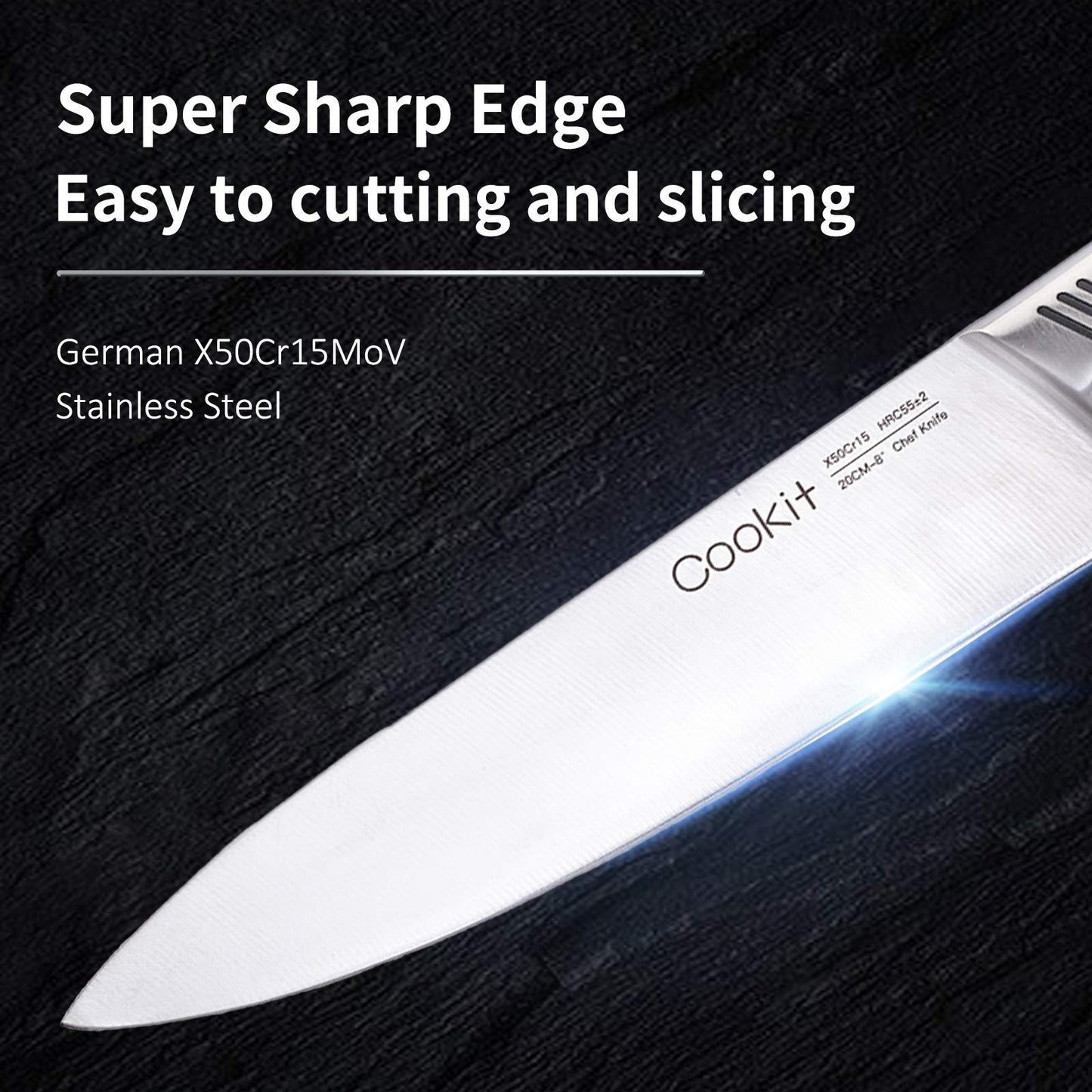 NEW Kitchen Knife Set, 15 Piece Knife Sets with Block, Chef Knives with Non-Slip German Stainless Steel Hollow Handle Cutlery Set with Multifunctional Scissors Knife Sharpener  Amazon Platform Banned