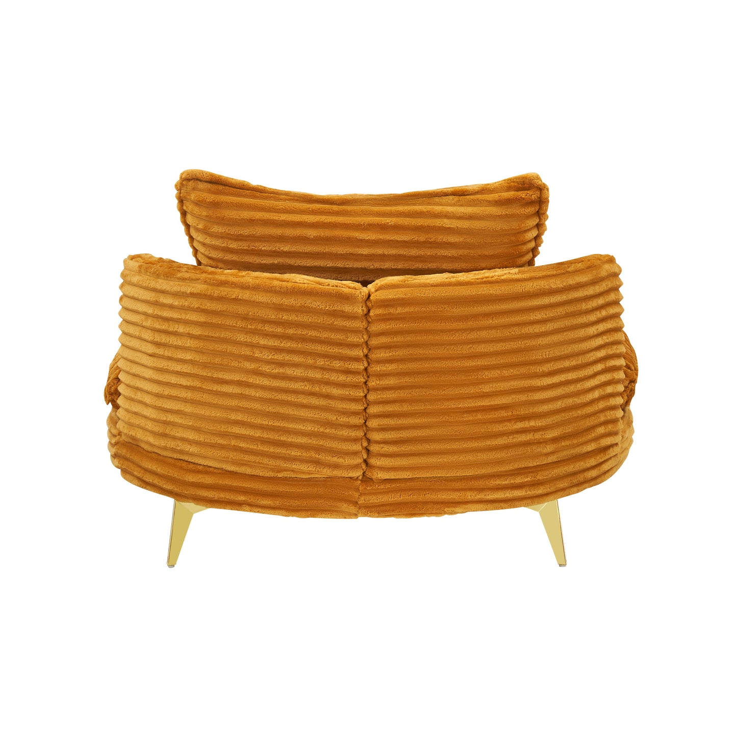 NEW 65" long, Corduroy Sofa Fabric, with three matching pillows and two spacious and comfortable seats, for Apartment Office Living Room - Yellow