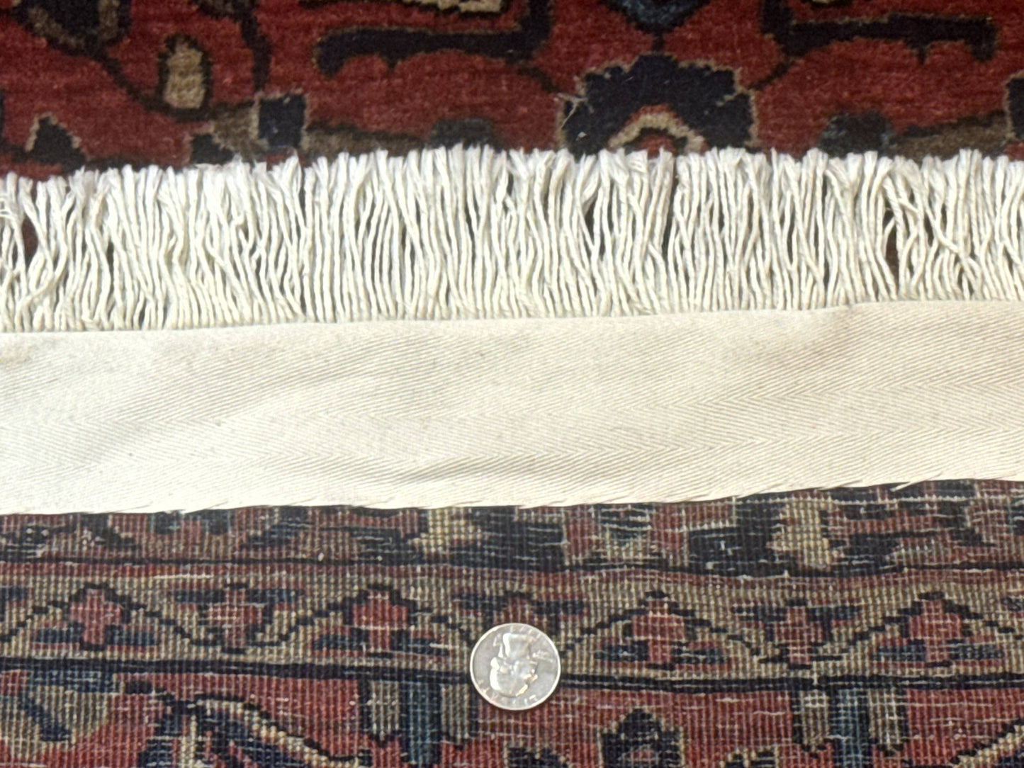 USED Small Red Persian Sarouk Rug 2.7 x 4.9, Floral, Antique