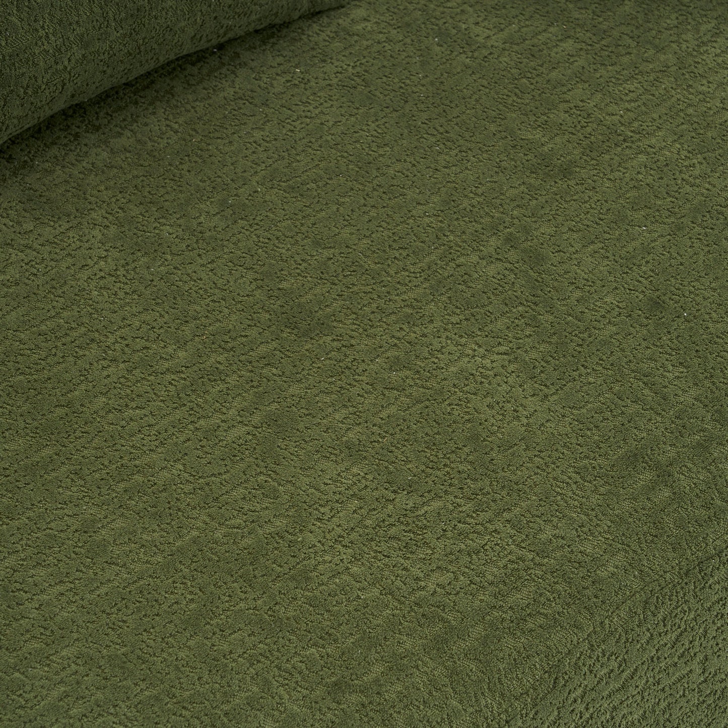 NEW Green Curved Loveseat: Compressed No Assembly, Chenille Small Sofa, 30D Sponge, Compact for Apartments, 65' L, 300Lbs, 3 Pillows