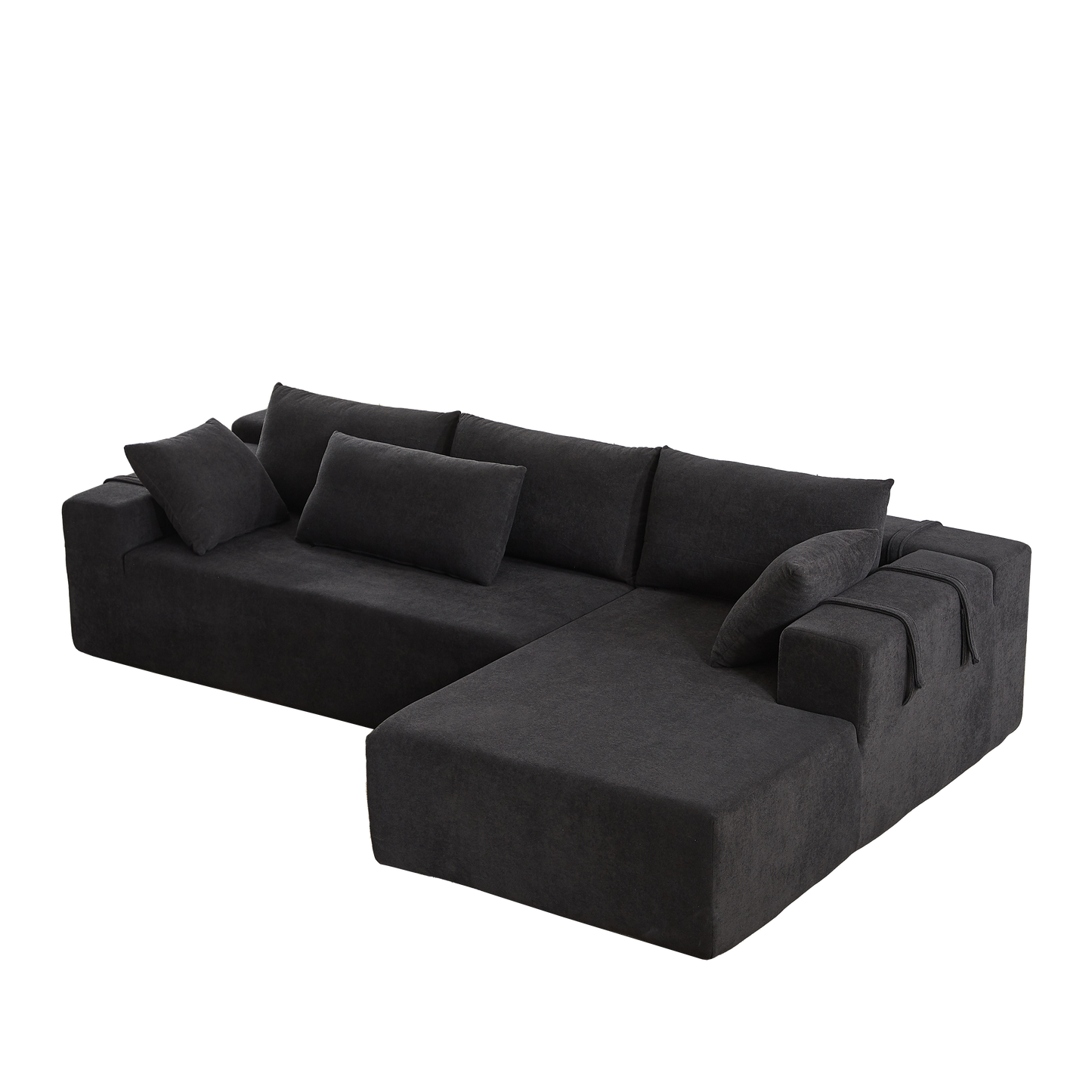 NEW Modern Chenille Upholstered Sectional Sofa Couch Set,Modular 108' L Shaped Sectional Living Room Sofa Set With 6 Pillows,Free Combination Sofa Couch for Living Room,Bedroom(Right Chaise)W834P240010