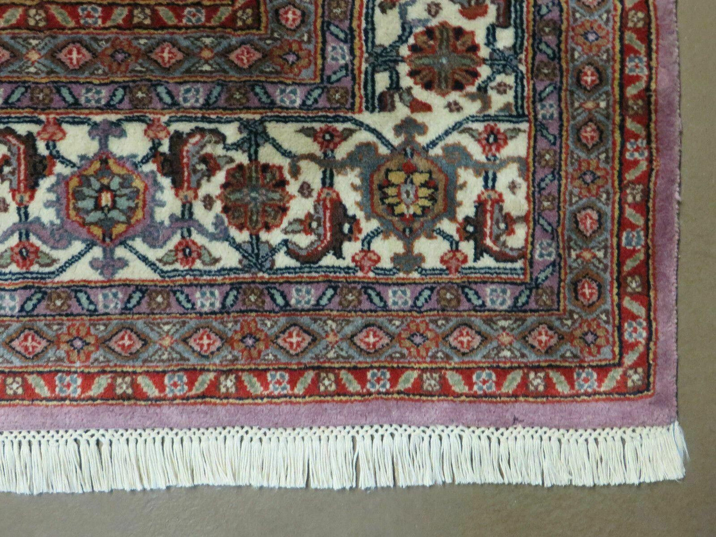 USED 8' X 10' Vintage Fine Handmade India Wool Rug Hand Knotted Carpet Detailed Nice