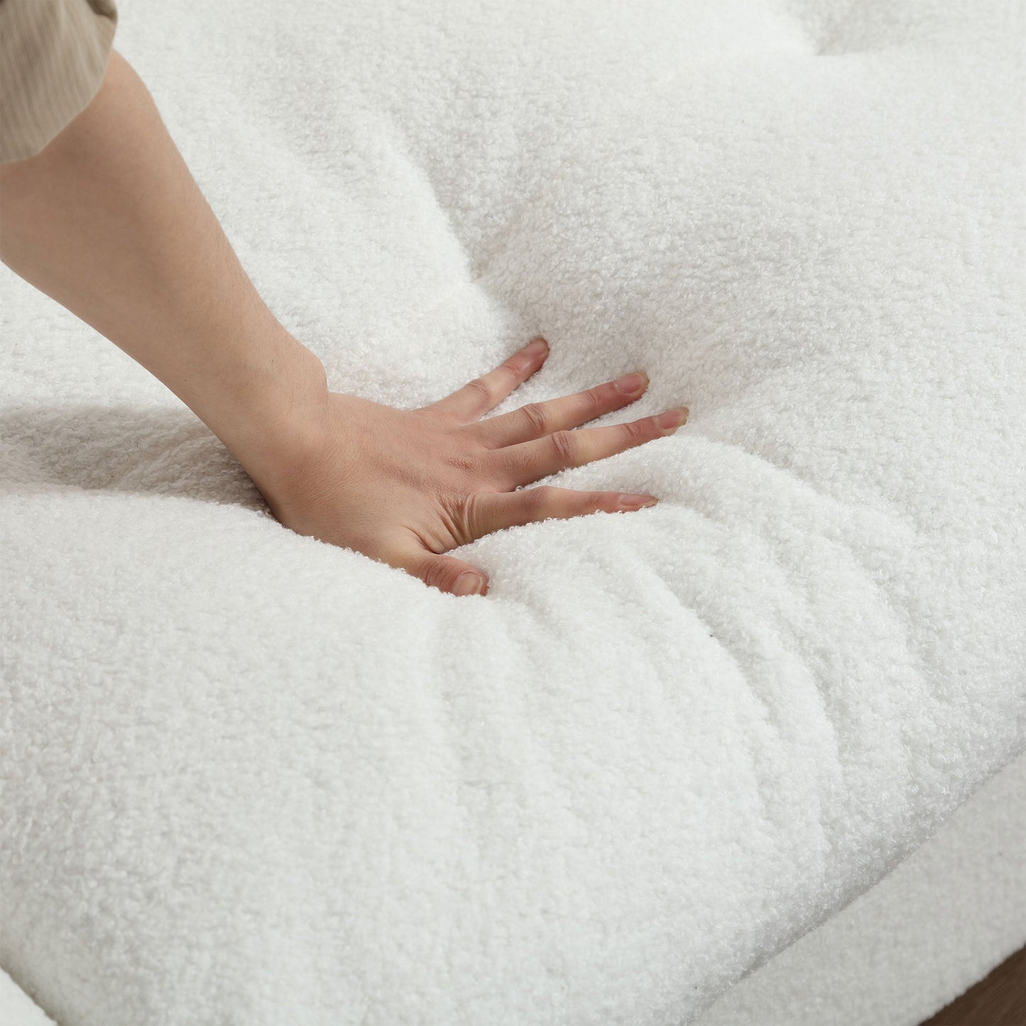 NEW Cloud Style Teddy Velvet Fabric Comfy Padded Sofa Couch