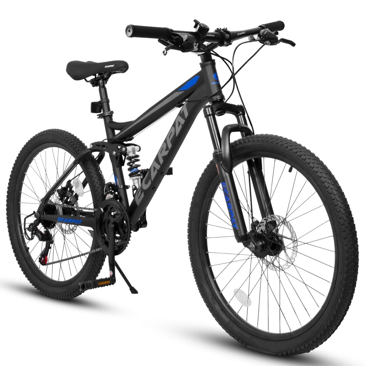 NEW A2760  27.5 Inch Full Suspension Mountain Bike, Front and Rear Dual Shock Absorbers, Mechanical Disc Brakes, 21-Speed, Suitable for Men and Women, Ideal for Travel and Fitness Enthusiasts