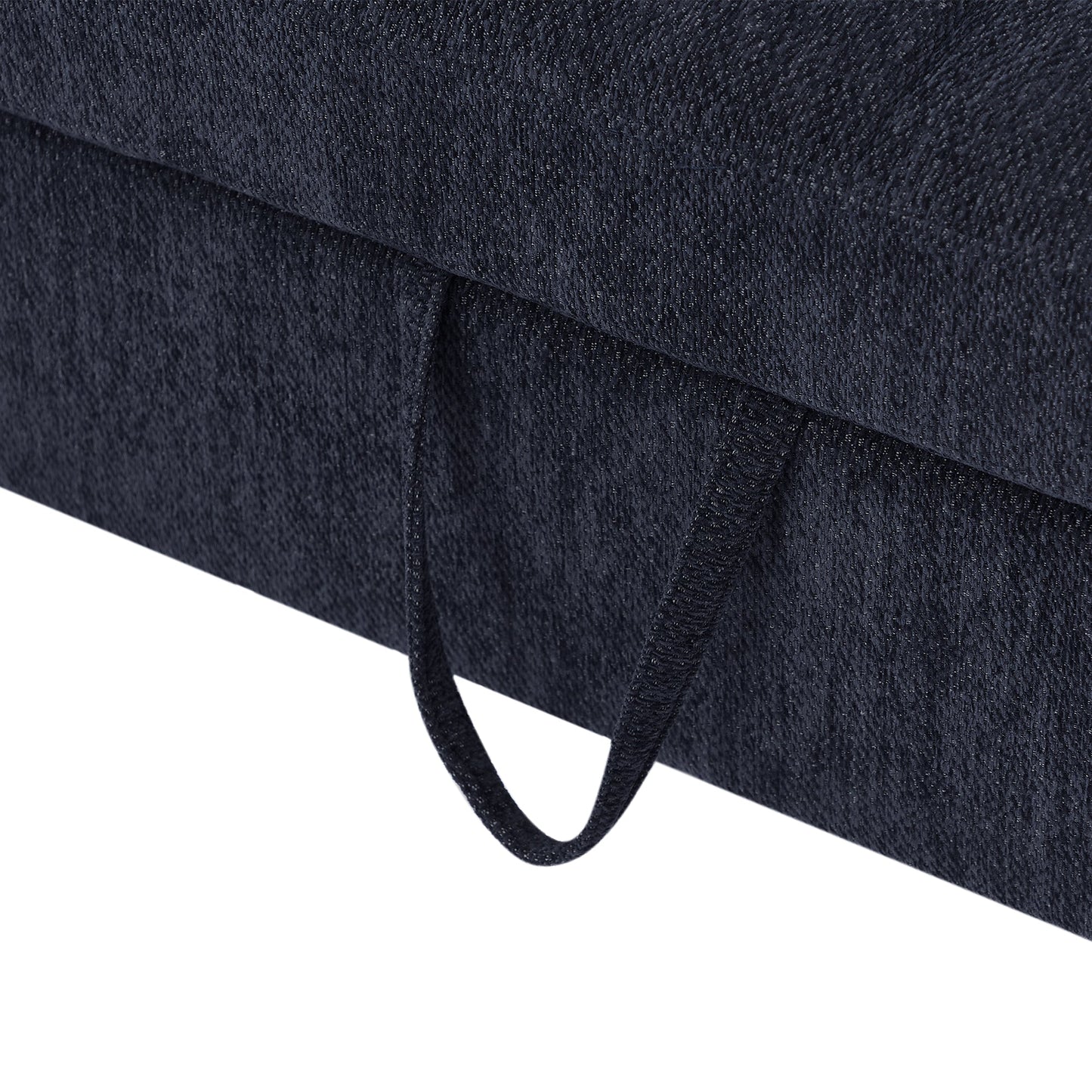 NEW Modern Loveseat Sofa Pull-out Bed with Adjustable Backrest, USB Ports, Lumbar Pillows, Blue Chenille, 52.8'