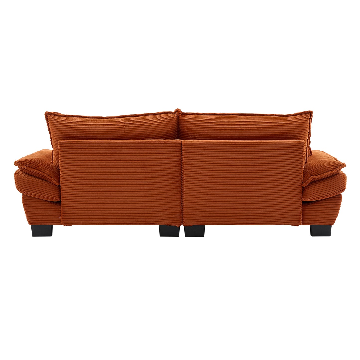 NEW Corduroy Sofa Sleeper Couch Loveseat Sofa with Pillows Comfy Upholstered Deep Seat Sofa for Bedroom,Living Room,Apartment,Office,Dorm-Orange Corduroy