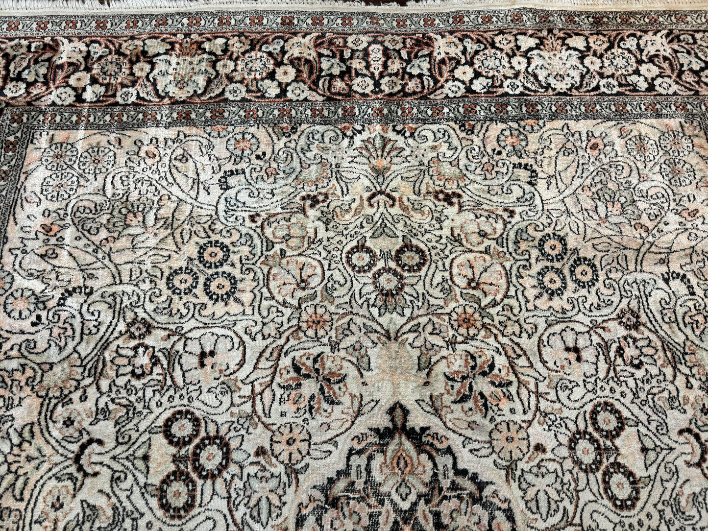 USED Silk Indian Kashmiri Rug 6x9