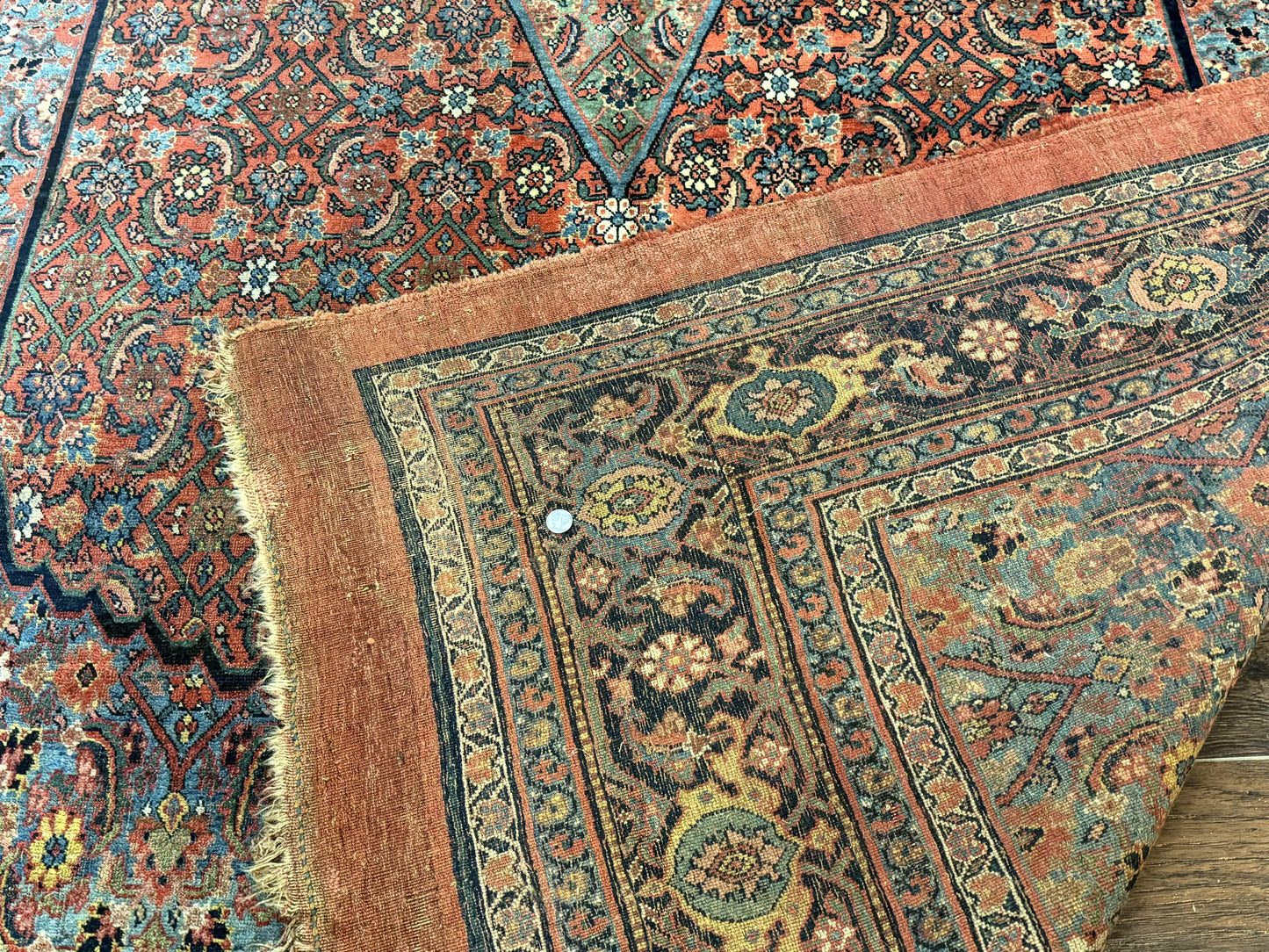 USED Antique Persian Bijar Rug 7x15