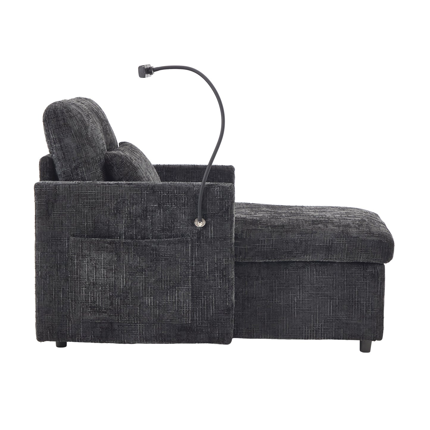 NEW Chenille Multifunctional Sofa Recliner with Storage Backrest and Cell Phone Bracket