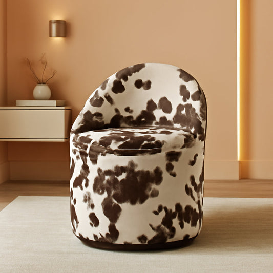 NEW Rotating Brown Storage Ottoman With Hidden Compartment