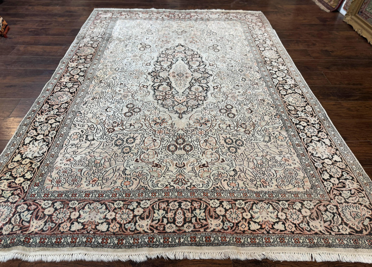 USED Silk Indian Kashmiri Rug 6x9