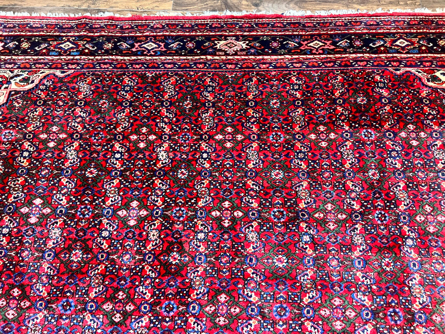 USED Large Persian Tribal Rug 11x17, Palace Sized Wool Handmade Vintage Carpet, Oversized Hand Knotted Rug, Red, Hamadan Dargazin Rug