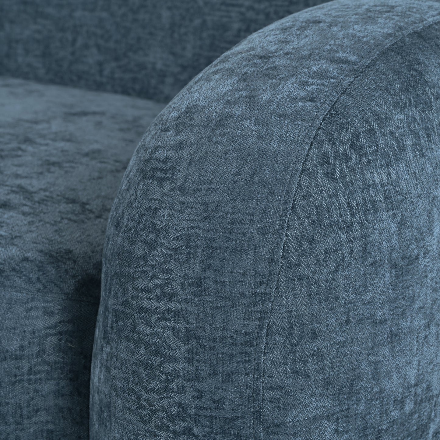 U_Style 81.5' Minimalist Compression Sofa, Curved Design, 3-Seater Casual Sofa for Living Rooms, Bedrooms, and Apartments