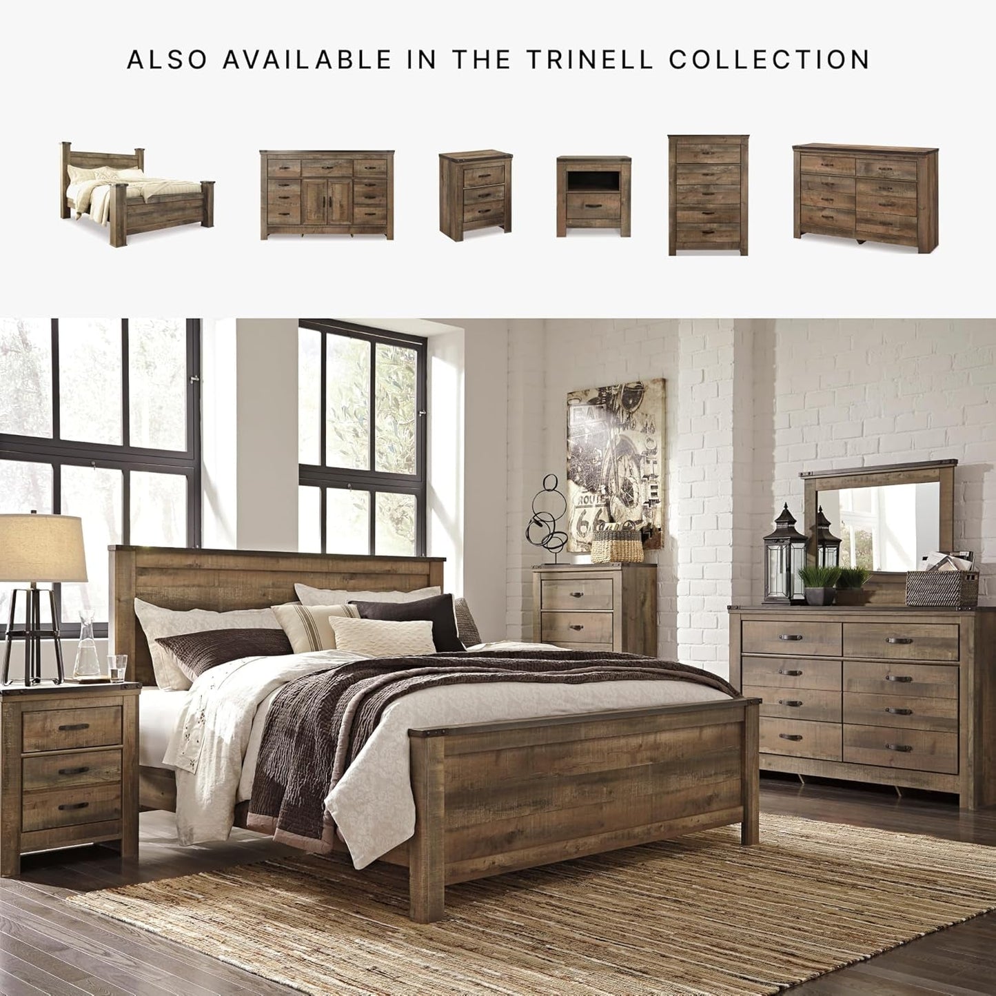 NEW Rustic King Headboard with Charming Plank Details