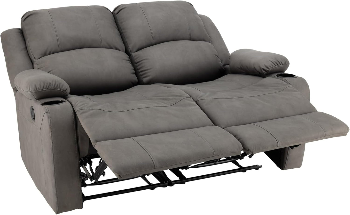 NEW 58 Inch Wall Hugger Double Recliner RV Theater Seats Slate
