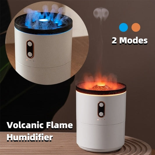 New Volcanic Flame Aroma Essential Oil Diffuser USB Portable Jellyfish Air Humidifier Night Light Lamp Fragrance Humidifier