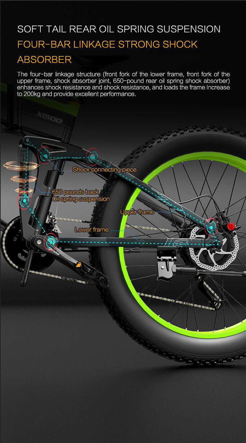 NEW Bezior X1500 E-Bike Aluminum Alloy 48v 1500W Electric Bike Bicycle