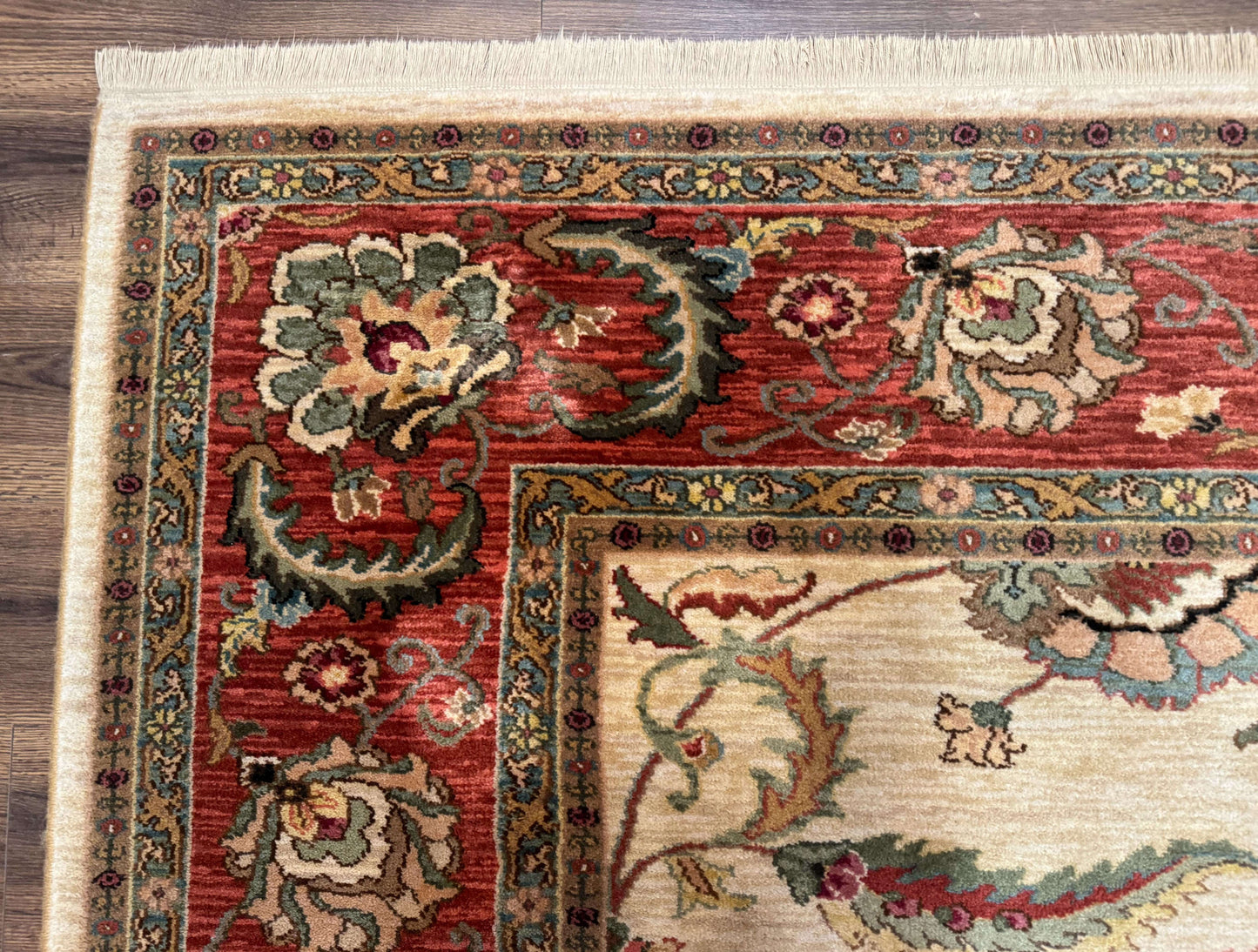 USED Karastan Rug 8.8 x 10, Ashara Agra Ivory #549, Wool, Vintage