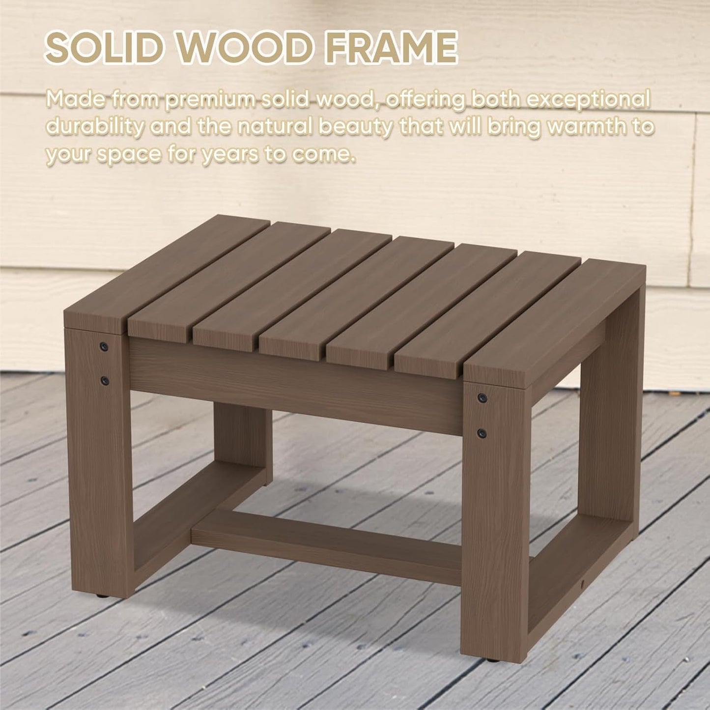 NEW Natural Cedar Outdoor Ottomans With Removable Cushions