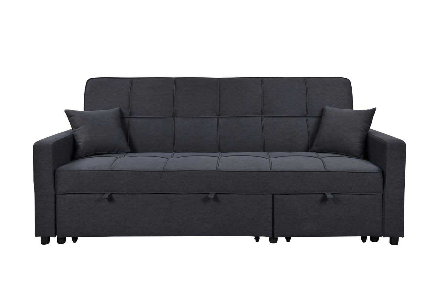 NEW 83' Oversized Upholstered 3 Seater Sofa Bed Sleeper w/ Pull Out Couch Bed & Adjustable Backrest
