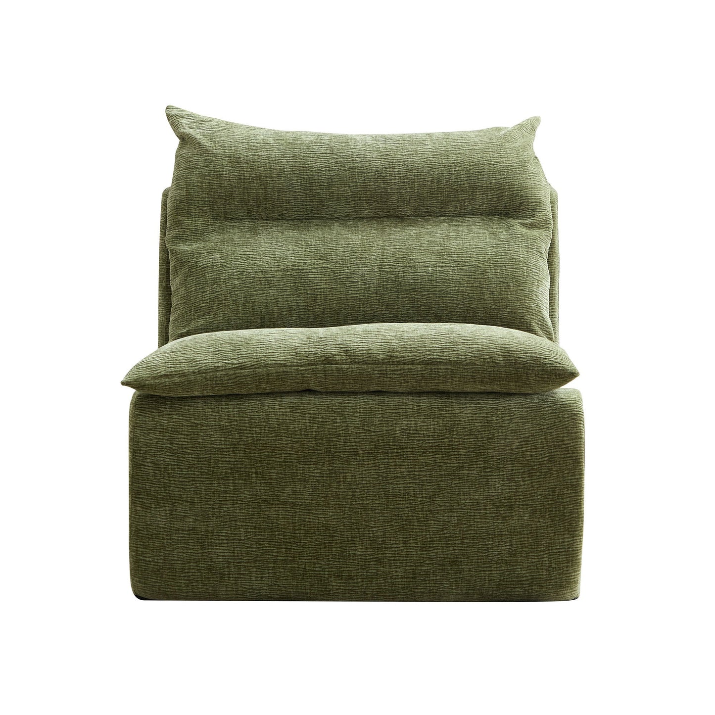 NEW Single Chair Sofa Lounge Chair With Backrest Fully Compressed Sofa Suitable For Living Room, Bedroom, Polyester,GREEN