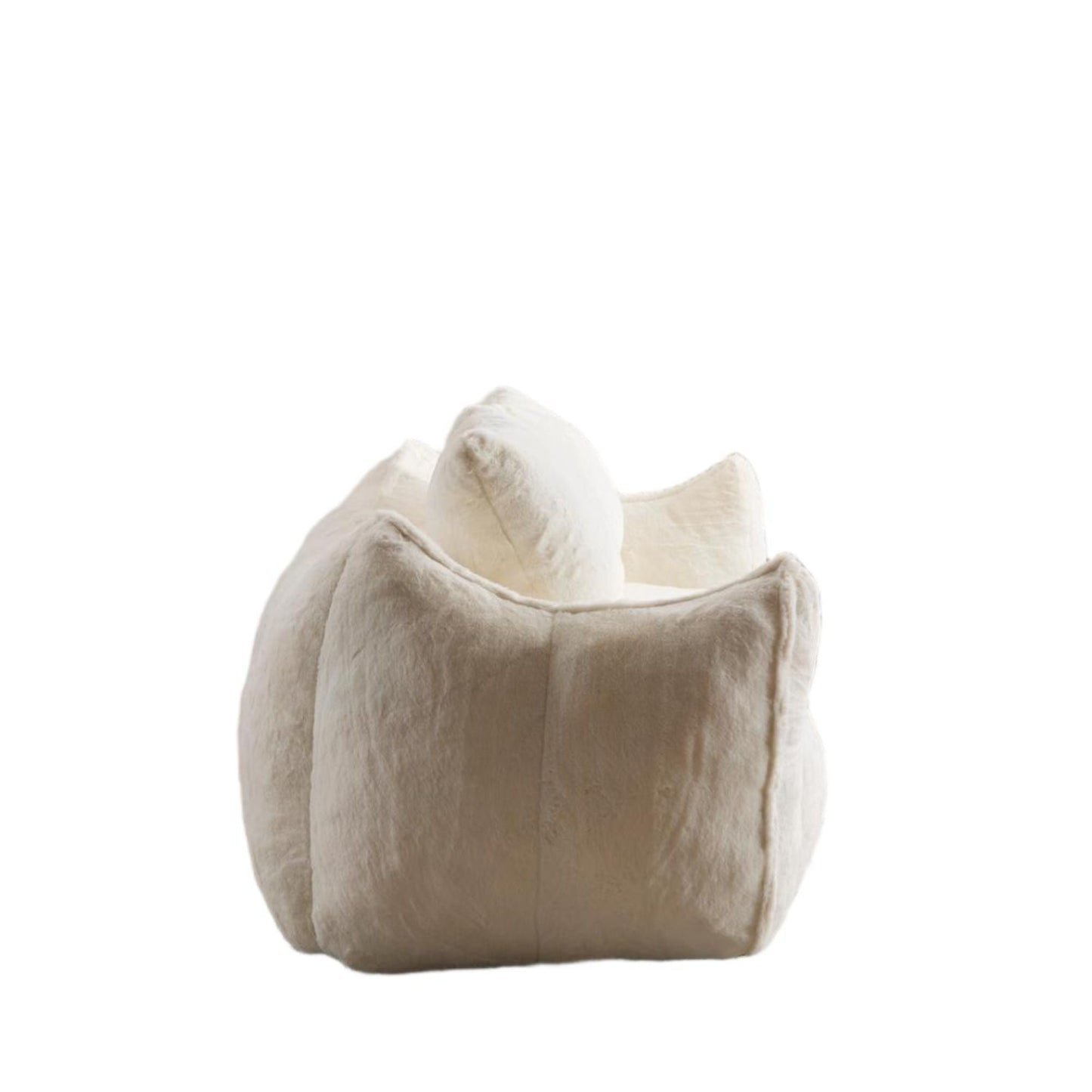 NEW Giant Bean Bag Couch for Adults, Ultra Soft Fluffy Loveseat Bean Bag Sofa, Oversized Chase Lounge Chair Indoor for Living Room Bedroom, No Assembly Required Cozy Reading Chair with Pillows, White