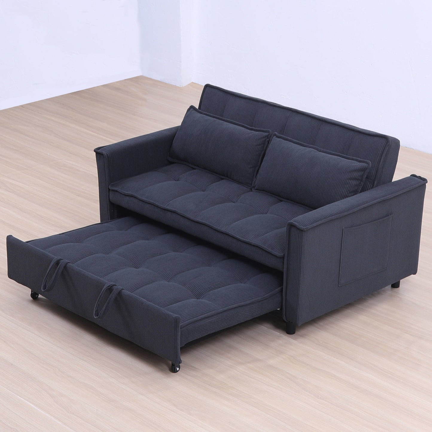 NEW 54.30' Dark Gray Double Buffer Broaching Machine Wood Panel Support Double Bed