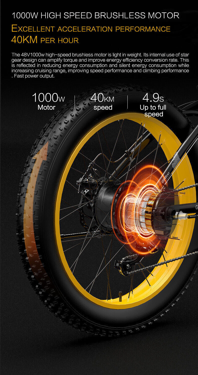 NEW GOGOBEST GF600 E-Bike 48v 1000w Motor 26 Electric Bicycle