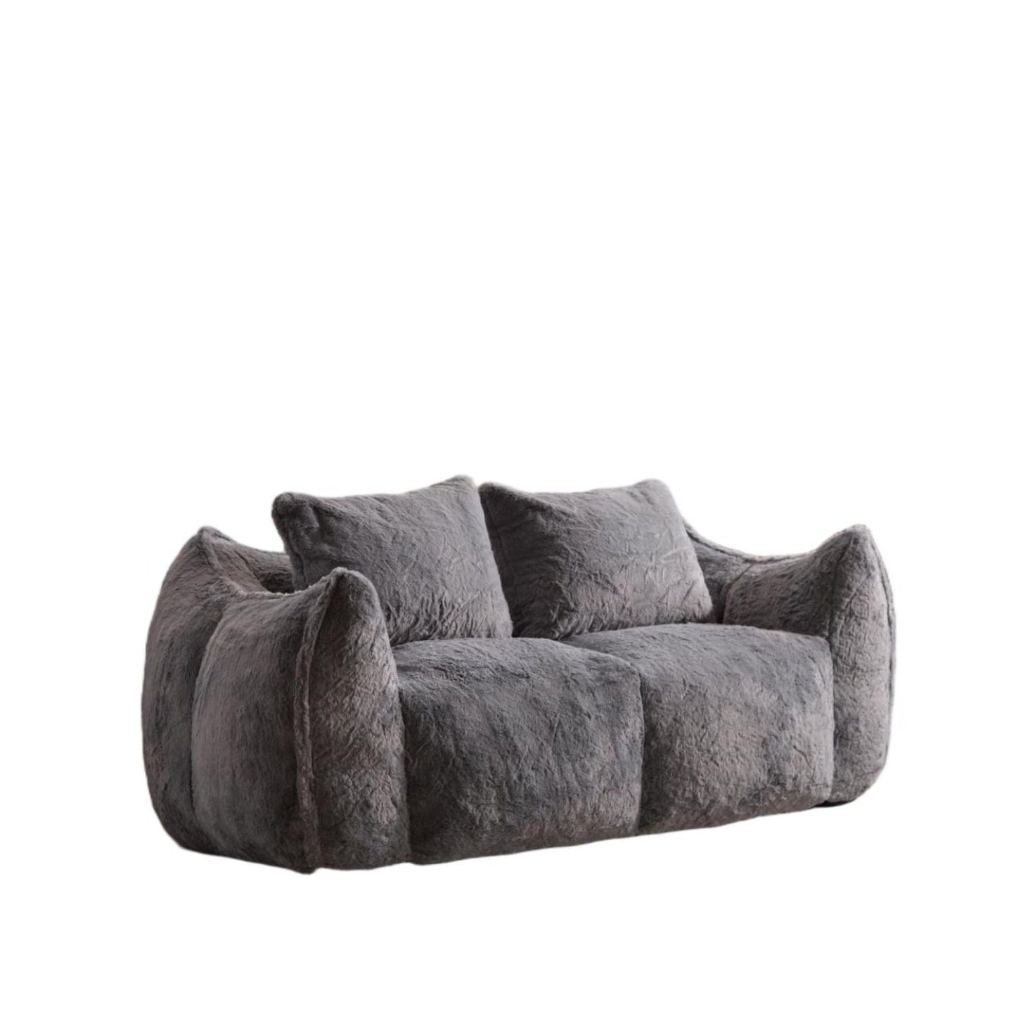 NEW Adult Ultra Soft Giant Fluffy Loveseat Bean Bag Couch Ultra Soft Fluffy Loveseat Bean Bag Sofa Reading Chair with Pillows
