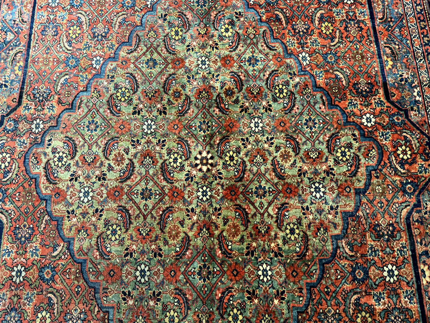USED Antique Persian Bijar Rug 7x15