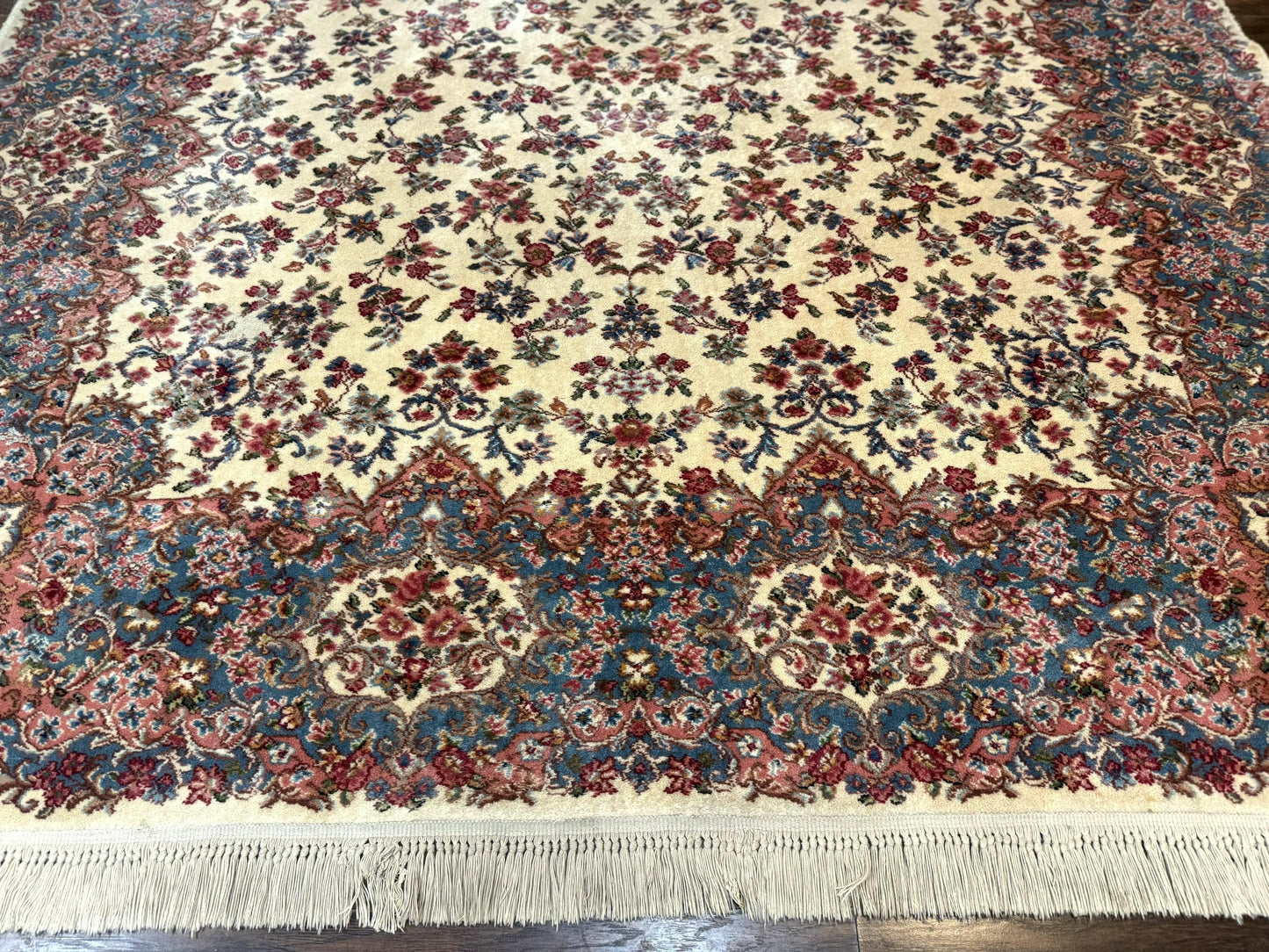 USED Karastan Rug 8.8 x 12 Ivory Kirman #788, Original 700 Series, Wool Karastan Carpet, Karastan Area Rug, Vintage Karastan, Living Room Rug