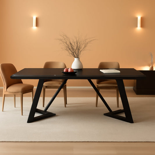 NEW 70.86 Inch Black Dining Table For 4 To 6 Family Room