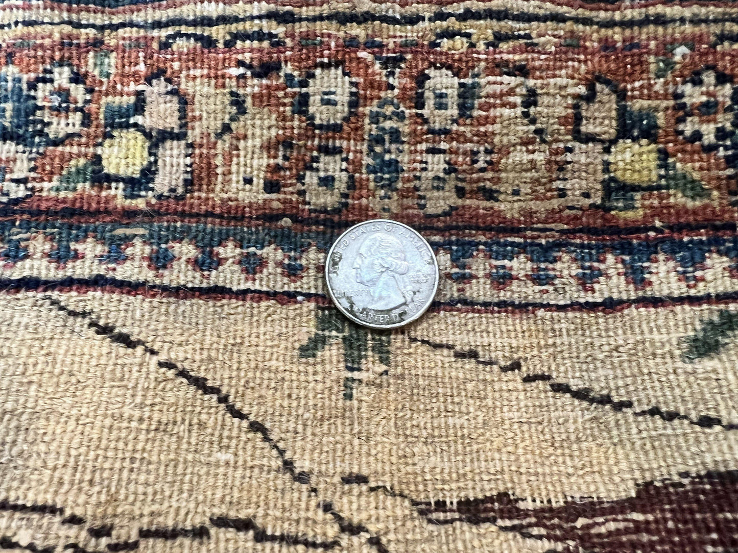 USED Antique Persian Kirman Rug 2 x 2.5, Small Hand Knotted Wool Carpet, Lavar Rug, Shepherd with Ram Pictorial Rug #1