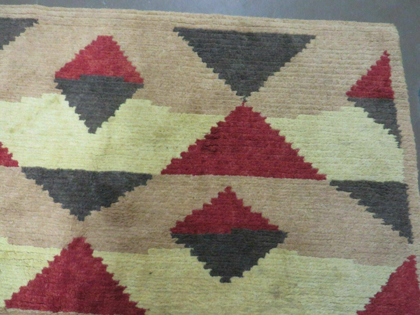 USED 6' X 8' Handmade Tibetan Nepal Chinese Wool Rug Art Deco Contemporary Modern