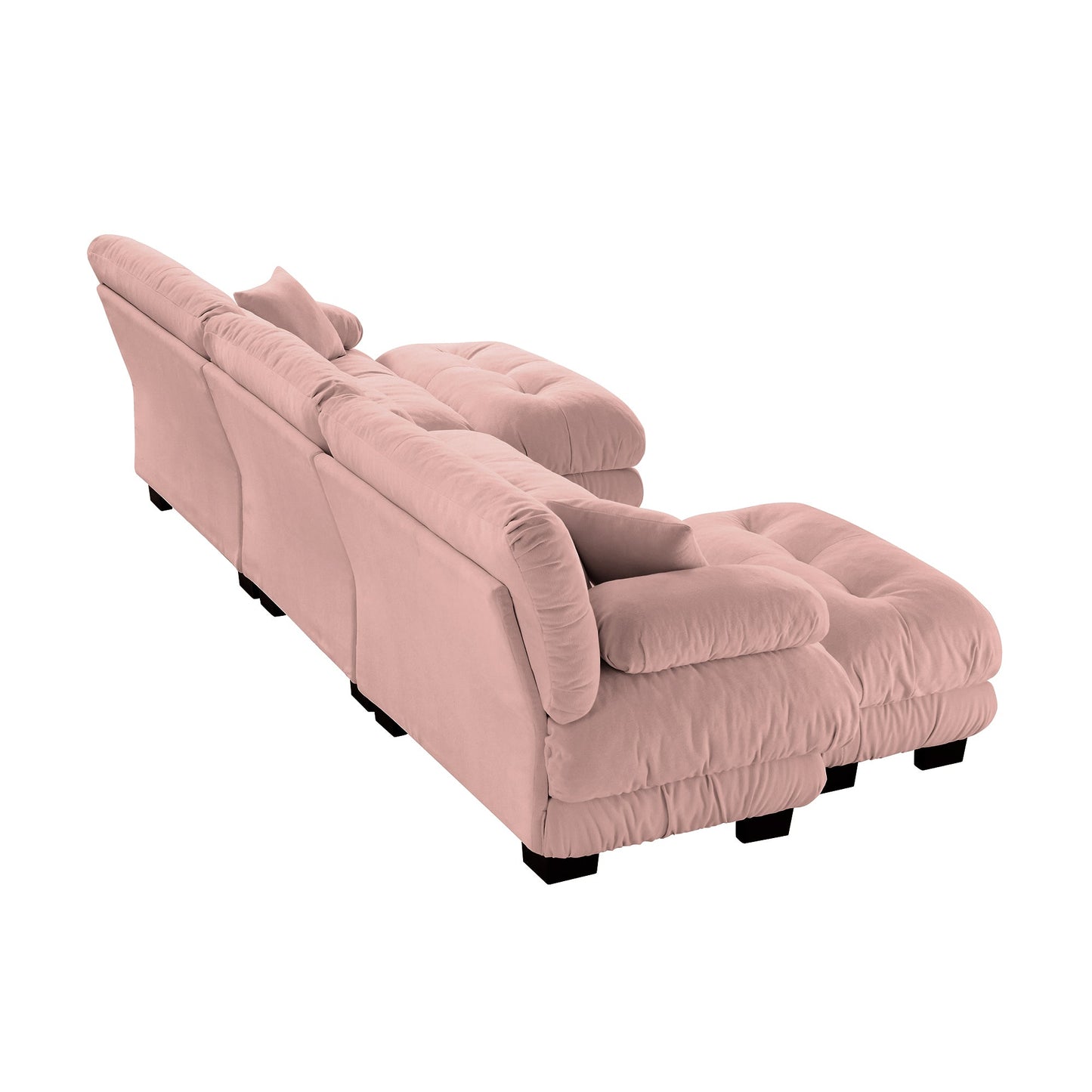 NEW Luxury Modular Sectional Sofa Couch - Oversized U Shaped Cloud Couch for Living Room,Deep Seat Sofa Couch with 2 Ottomans ,Chenille Pink