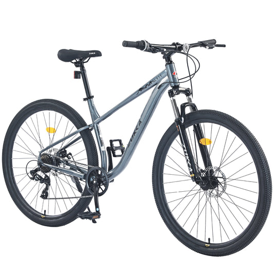 NEW 29 Inch Wheels 8 Speed Mountain Bike, for Men Women Boys and Girls, Front Suspension, Steel Frame