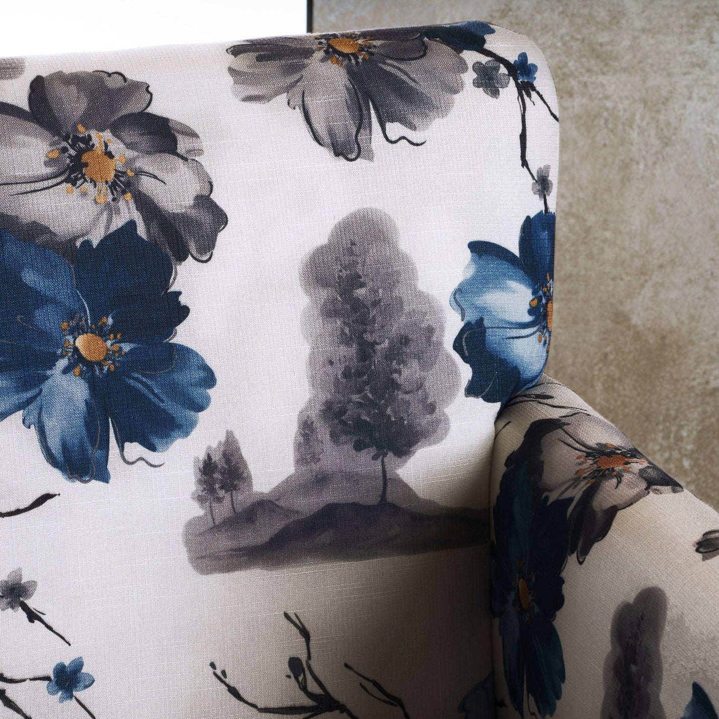 NEW Multicolor Club Chair with Tapered Birch Wood Legs